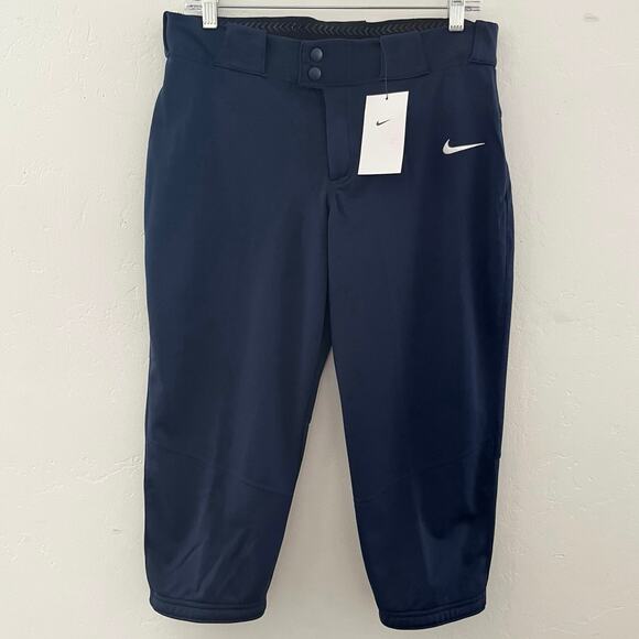 Nike Vapor Select 3/4 Length Softball Pants Women's M Navy Blue AV6718-419 NWT - Picture 1 of 11